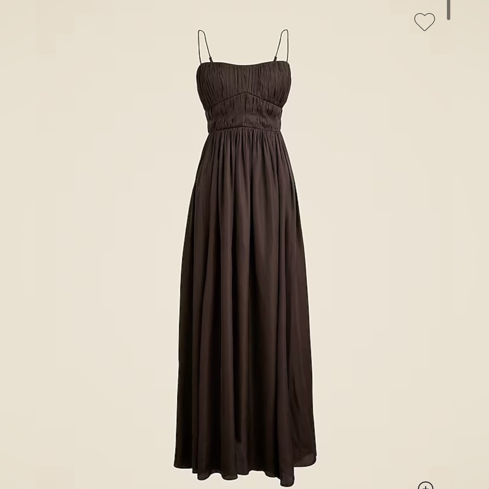 NWT J Crew Collection ruched maxi dress in luster georgette